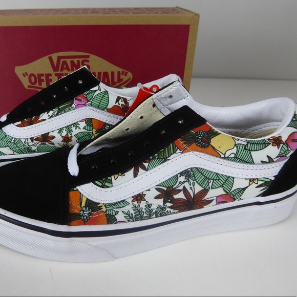 Vans Old Skool Tropic Floral Canvas Suede Sneakers - Picture 1 of 7